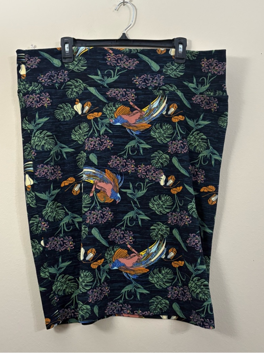 Birds & flowers pencil skirt size 3XL Lularoe botanical nature lightweight